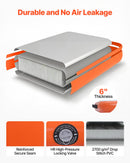 VEVOR Quai Flottant Gonflable 2,6x2,6 m Plateforme de Quai Gonflable pour Piscine Plage Mer Réunions Famille Sorties Amis Activités Nautiques avec Sac de Transport Portable, Échelle Amovible, Orange - image 4
