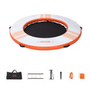 VEVOR Quai Flottant Gonflable Rond Plateforme de Quai Gonflable 2,44 m pour Piscine Plage Mer Réunions Famille Sorties Amis Activités Nautiques avec Sac de Transport Portable, Échelle Amovible, Orange - image 10