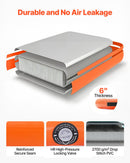 VEVOR Quai Flottant Gonflable Rond Plateforme de Quai Gonflable 2,44 m pour Piscine Plage Mer Réunions Famille Sorties Amis Activités Nautiques avec Sac de Transport Portable, Échelle Amovible, Orange - image 4