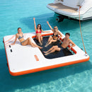 VEVOR Quai Flottant Gonflable 3,05x3,05 m Plateforme de Quai Gonflable pour Piscine Plage Mer Lac Réunions de Famille Moments de Détente entre Amis avec Sac de Transport Portable, Échelle Amovible - image 9