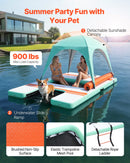 VEVOR Quai Flottant Gonflable 3,05x1,83 m Plateforme de Quai Gonflable pour Piscine Plage Mer Lac Réunions de Famille Sorties Amis Activités Nautiques avec Sac de Transport Portable, Échelle Amovible - image 3