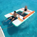 VEVOR Quai Flottant Gonflable 3,05x1,83 m Plateforme de Quai Gonflable pour Piscine Plage Mer Lac Réunions de Famille Sorties Amis Activités Nautiques avec Sac de Transport Portable, Échelle Amovible - image 9