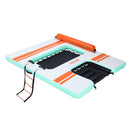 VEVOR Quai Flottant Gonflable 2,44x1,83 m Plateforme de Quai Gonflable pour Piscine Plage Mer Moments Détente Famille Amis, avec Sac Transport Portable, Échelle Amovible, Rampe Sous-marine pour Chien - image 12