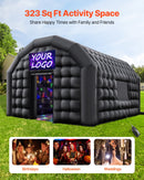 VEVOR Tente de Fête Gonflable, 6x5x3,65 m, Tente Cube Gonflable, Discothèque Boîte de Nuit Club à Gonfler avec Souffleur 680 W, Sac de Sable, 2 Fenêtres, pour Évènement, Anniversaire, Mariage, Noir - image 3