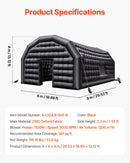 VEVOR Tente de Fête Gonflable, 9 x 6 x 4 m, Tente Cube Gonflable, Discothèque Boîte de Nuit Club à Gonfler avec Souffleur 1100 W, Sac de Sable, 2 Fenêtres, pour Évènement, Anniversaire, Mariage, Noir - image 8