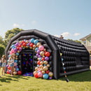 VEVOR Tente de Fête Gonflable, 9 x 6 x 4 m, Tente Cube Gonflable, Discothèque Boîte de Nuit Club à Gonfler avec Souffleur 1100 W, Sac de Sable, 2 Fenêtres, pour Évènement, Anniversaire, Mariage, Noir - image 9