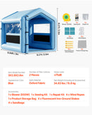 VEVOR Cabine de Peinture Gonflable 3x2,5x2,5 m, Tente de Pulvérisation pour Voiture avec Ventilateur de 550 W et Système de Filtration d'Air, Toit Triangulaire, pour Garage Atelier Automobile - image 8
