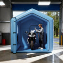 VEVOR Cabine de Peinture Gonflable 3x2,5x2,5 m, Tente de Pulvérisation pour Voiture avec Ventilateur de 550 W et Système de Filtration d'Air, Toit Triangulaire, pour Garage Atelier Automobile - image 9