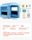 VEVOR Cabine de Peinture Gonflable 3x2,5x2,5 m, Tente de Pulvérisation pour Voiture avec Ventilateur de 550 W et Système de Filtration d'Air, Toit Rond avec Crochet, Garage Atelier Automobile, Bleu - image 8