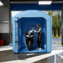 VEVOR Cabine de Peinture Gonflable 3x2,5x2,5 m, Tente de Pulvérisation pour Voiture avec Ventilateur de 550 W et Système de Filtration d'Air, Toit Rond avec Crochet, Garage Atelier Automobile, Bleu - image 9