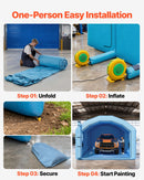 VEVOR Cabine de Peinture Gonflable 10x6x4 m, Tente de Pulvérisation pour Voiture avec Ventilateurs de 950 W et 1100 W et Système de Filtration d'Air, Toit Rond, pour Garage Atelier Automobile - image 6