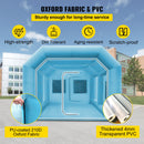 VEVOR Cabine de Peinture Gonflable 4x2,5x2,2 m, Tente Peinture Gonflable Automobile en Tissu Oxford 210D, avec 2 Souffleurs Puissants, Station de Travail pour Pose de Peinture, Garage, Atelier - image 4