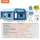 VEVOR Cabine de Peinture Gonflable 8x4,5x3 m, Tente Peinture Gonflable Automobile avec Souffleurs Puissants 950 W + 750 W et Système de Filtration, Station de Travail pour Pose de Peinture Atelier - image 8