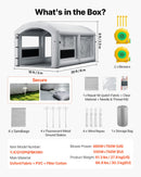 VEVOR Cabine de Peinture Gonflable 6x3x2,5 m Souffleur de 550W+750 W Gris, Tente de Pulvérisation Portable à Toit Arqué avec Grand Filtre en Coton, pour VTT, Motos et Meubles de Taille Moyenne - image 8