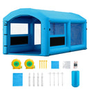 VEVOR Cabine de Peinture Gonflable 6x3x2,5 m Souffleur de 550W+750 W Bleu, Tente de Pulvérisation Portable à Toit Arqué avec Grand Filtre en Coton, pour VTT, Motos et Meubles de Taille Moyenne - image 10