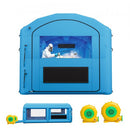 VEVOR Cabine de Peinture Gonflable 6x3x2,5 m Souffleur de 550W+750 W Bleu, Tente de Pulvérisation Portable à Toit Arqué avec Grand Filtre en Coton, pour VTT, Motos et Meubles de Taille Moyenne - image 2