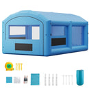 VEVOR Cabine de Peinture Gonflable 6,4x4,1x3 m Souffleurs de 1100 W Bleu, Tente de Pulvérisation Portable à Toit Arqué avec Filtre en Coton, pour Voiture, Camion Pickup, Meubles et Grandes Pièces - image 10