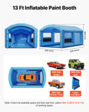 VEVOR Cabine de Peinture Gonflable 6,4x4,1x3 m Souffleurs de 1100 W Bleu, Tente de Pulvérisation Portable à Toit Arqué avec Filtre en Coton, pour Voiture, Camion Pickup, Meubles et Grandes Pièces - image 3