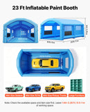 VEVOR Cabine de Peinture Gonflable 7x4x2,75 m Souffleurs de 550W+750W Bleu, Tente de Pulvérisation Portable à Toit Arqué, Filtre en Coton, pour Voiture, Camion Pickup, Meubles et Grandes Pièces - image 3