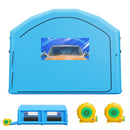 VEVOR Cabine de Peinture Gonflable 8x4,5x3 m Souffleurs de 750 W+950 W Bleu, Tente de Pulvérisation Portable avec Filtre en Coton, Toit Arqué, pour Pickup de Taille Pleine et Petit Bateau à Moteur