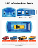 VEVOR Cabine de Peinture Gonflable 8,5x4,5x3 m Souffleurs de 750W+950W Bleu, Tente de Pulvérisation Portable avec Filtre en Coton, Toit Arqué, pour Pickup de Taille Pleine et Petit Bateau à Moteur - image 3