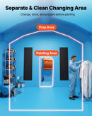 VEVOR Cabine de Peinture Gonflable 10x6x4 m Souffleurs de 950W+1100W Bleu, Tente de Pulvérisation Portable avec Filtre en Coton et Espace Vestiaire, Toit Arqué, pour Pickup et Petit Bateau à Moteur - image 5