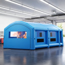 VEVOR Cabine de Peinture Gonflable 10x6x4 m Souffleurs de 950W+1100W Bleu, Tente de Pulvérisation Portable avec Filtre en Coton et Espace Vestiaire, Toit Arqué, pour Pickup et Petit Bateau à Moteur - image 9
