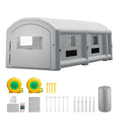 VEVOR Cabine de Peinture Gonflable 12x5x4 m Souffleurs de 950W+1100W Gris, Tente de Pulvérisation Portable avec Filtre en Coton et Espace Vestiaire, Toit Arqué, pour Voiture, Pickup Lourd et Fourgon - image 10