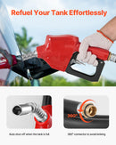VEVOR Réservoir Diesel Essence Portable 440 L Cuve de Ravitaillement 37,8 L/min Pompe de Transfert 12 V, Tuyau 4 m, Pistolet de Ravitaillement Auto, Réservoir pour Transfert Transport Carburant, Rouge - image 6