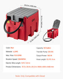 VEVOR Réservoir Diesel Portable 220 L Cuve de Ravitaillement 40 L/min avec Pompe de Transfert Électrique 12 V Tuyau en Caoutchouc 4 m Réservoir de Transfert Diesel pour Transport de Carburant, Rouge - image 8