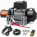 VEVOR Treuil électrique 8165 kg, treuil pour camion avec câble en acier Φ1,1 x 2590,8 cm, guide-câble, télécommande sans fil et filaire, étanche IP55, pour remorquage SUV, tout-terrain, camion, bateau