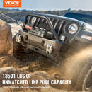 VEVOR Treuil Électrique 6123 kg 12 V CC avec Câble Acier Φ1,0 x 2438,4 cm, Guide-câble, Télécommande Sans Fil et Filaire, Étanche IP55, pour Remorquage SUV Tout-terrain, Jeep, Camion, Remorque, Bateau - image 3