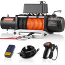 VEVOR Treuil Électrique 12 V CC Capacité de Charge 6100 kg avec Corde Synthétique Φ 9,5 mm x 24 m, Télécommande Sans Fil et Filaire, pour Remorquage SUV Tout-terrain, Jeep, Camion, Remorque, Bateau - image 2