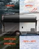 VEVOR Auvent de Voiture Camping-car Caravane Latéral 550,4 cm, Pare-soleil Imperméable et Rétractable, en PVC avec Cadre en Alliage d'Aluminium, Réglage Électrique, Voyage, Camping, Noir Dégradé - image 4
