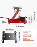 VEVOR Cric de Transmission à Profil Bas Capacité 1 T, Cric de Fosse avec Hauteur de Levage 18,5-70 cm, Roues Pivotantes Flexibles à 360°, Support Boîte de Vitesse pour Garage Atelier Réparation - image 8