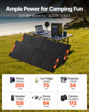 VEVOR Station Électrique Portable 3000 W Générateur Solaire Portable 2 Panneaux Solaires 200 W Batterie Secours LiFePO4 3072 Wh pour Urgence Domestique, Camping, Voyage Camping-car, 13 Ports de Sortie - image 3