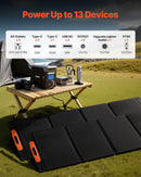 VEVOR Station Électrique Portable 3000 W Générateur Solaire Portable 2 Panneaux Solaires 200 W Batterie Secours LiFePO4 3072 Wh pour Urgence Domestique, Camping, Voyage Camping-car, 13 Ports de Sortie - image 7