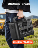 VEVOR Station Électrique Portable 1800 W Générateur Solaire Portable 1008 Wh Batterie Secours LiFePO4 pour Urgence Domestique, Camping, Voyage Camping-car, 8 Ports Sortie, Panneau Solaire Non Inclus - image 6