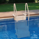 VEVOR Escalier de Piscine en Plastique avec 2 Rampes, 4 Marches Antidérapantes, Capacité de Charge 181,4 kg, pour Piscines Creusées Hors Sol 122-137 cm, Terrasse, Maison, Intérieur, Extérieur, Taupe - image 9