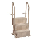 VEVOR Escalier de Piscine en Plastique avec 2 Rampes, 3 Marches Antidérapantes, Capacité de Charge 181,4 kg, pour Piscines Creusées Hors Sol 91,4-122 cm, Terrasse, Maison, Intérieur, Extérieur, Taupe - image 10