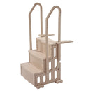 VEVOR Escalier de Piscine en Plastique avec 2 Rampes, 3 Marches Antidérapantes, Capacité de Charge 181,4 kg, pour Piscines Creusées Hors Sol 91,4-122 cm, Terrasse, Maison, Intérieur, Extérieur, Taupe - image 11