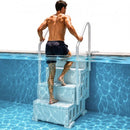 VEVOR Escalier de Piscine en Plastique avec 2 Rampes, 4 Marches Antidérapantes, Capacité de Charge 181,4 kg, Escaliers pour Piscines Creusées 122-137 cm, Terrasse, Maison, Intérieur, Extérieur, Blanc - image 2