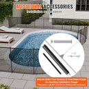 VEVOR Clôture de Piscine, Barrière de Piscine Creusée 1,21x32,91 m Clôture Amovible de Sécurité Pliable Tige en Aluminium Tissu Maille PVC Teslin 340 g/m² pour Protection Enfants Animaux Domestiques - image 7