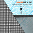 VEVOR Clôture de Piscine, Barrière de Piscine Creusée 1,21x14,63 m Clôture Amovible de Sécurité Pliable Tige en Aluminium Tissu Maille PVC Teslin 340 g/m² pour Protection Enfants Animaux Domestiques - image 5
