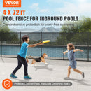 VEVOR Clôture de Piscine, Barrière de Piscine Creusée 1,21x21,95 m Clôture Amovible de Sécurité Pliable Tige en Aluminium Tissu Maille PVC Teslin 340 g/m² pour Protection Enfants Animaux Domestiques - image 3