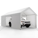 VEVOR Tente Garage, 3,65 x 6,09 m, Carport Abri de Voiture Extérieur avec Parois Latérales Amovibles et Portes, Résistant aux UV et à l'Eau, Protection Toutes Saisons pour Automobile et Bateau, Blanc - image 10