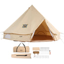 VEVOR Tente Cloche en Toile 3 m Tente de Yourte 4 Saisons Tente de Camping Familial avec Trou de Poêle à Bois, Sacs de Rangement pour Glamping Jusqu'à 4 Personnes, Groupes en Plein Air, Fête, Chasse - image 10