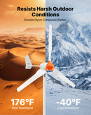 VEVOR Éolienne 12 V 1000 W Kit Générateur Éolien Contrôleur Éolien-solaire, pour Camping-car, Bateau, Maison, Ferme, Synchrone Triphasé AC à Aimants Permanents Stable, avec 3 Pales, Mât Non Inclus - image 7