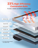 VEVOR Panneau Solaire Monocristallin 200 W Panneau Photovoltaïque Haut Rendement 23 % pour Hors Réseau Toit Plat Voiture, Bateau, Camping-car, avec Sortie MC4 Stable, Cadre en Aluminium, Étanche IP65 - image 5