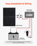VEVOR Panneau Solaire Monocristallin 400 W Panneau Photovoltaïque 2 PCS Haut Rendement 23 % pour Hors Réseau Toit Plat Voiture Bateau Camping-car, avec Sortie MC4 Stable, Cadre Aluminium, Étanche IP65 - image 4